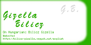 gizella bilicz business card